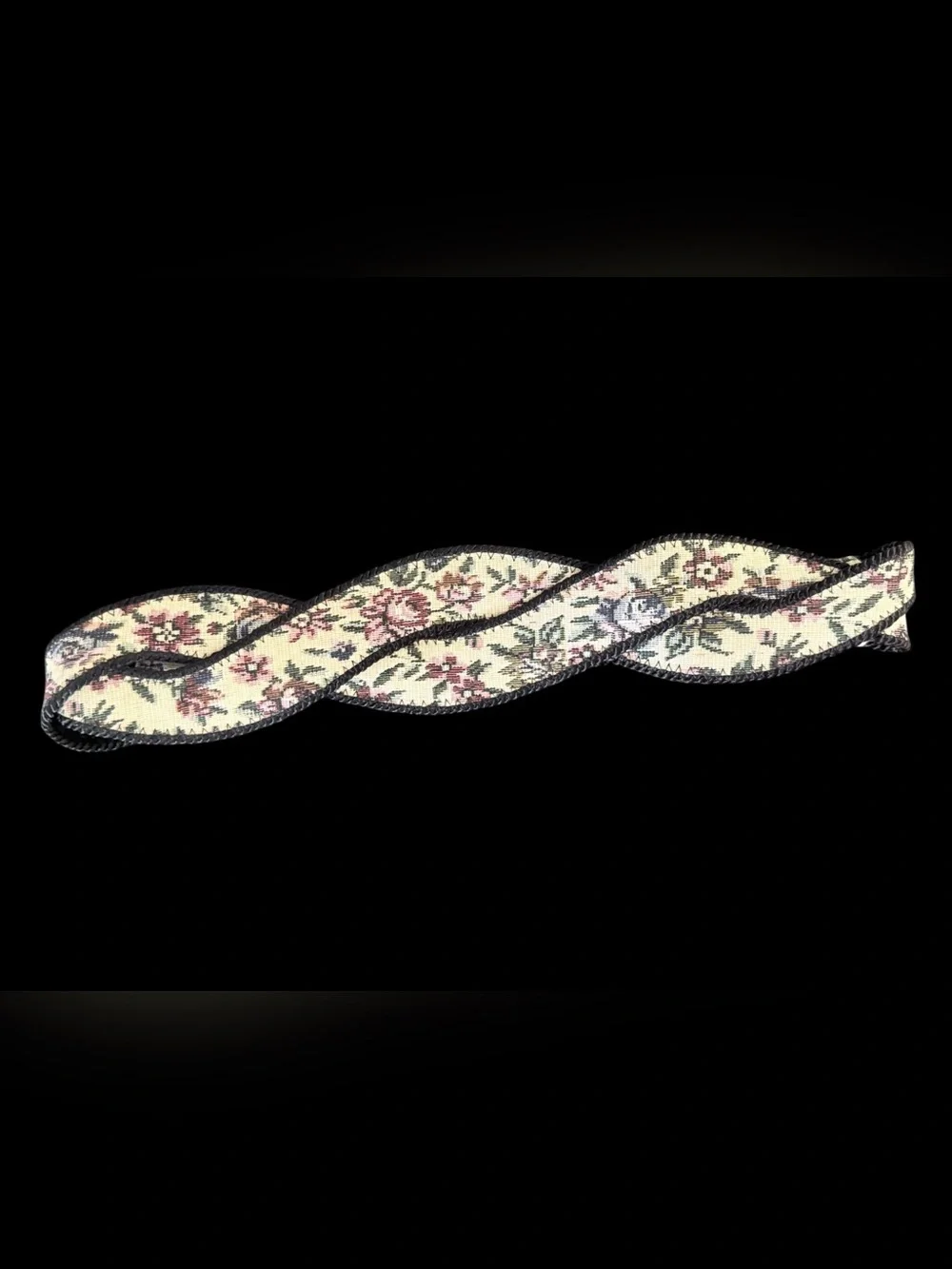 Womens Small Vintage-Style Floral Braided Waist Belt Boho Cottagecore